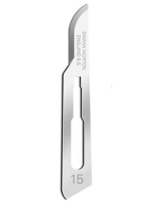 Swann-Morton Surgical Scalpel Blade No.15 Carbon Steel -Box/100