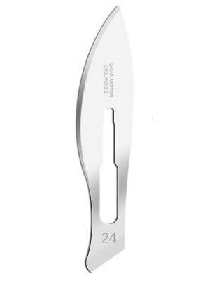 Swann-Morton Surgical Scalpel Blade No.24 Stainless Steel - Box/100